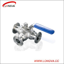 Stainless Steel 3 Way Clamped Ball Valve